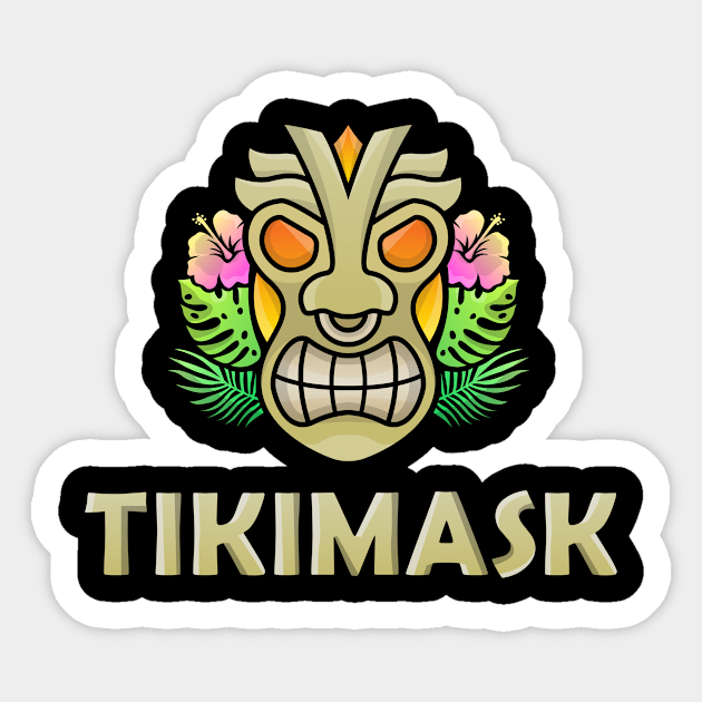 Tiki mask character design Sticker by zynaldn